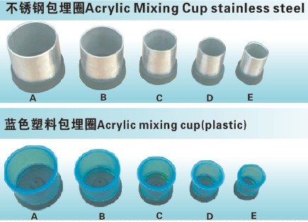 Acrylic Mixing Cup plastic A, B, C, 